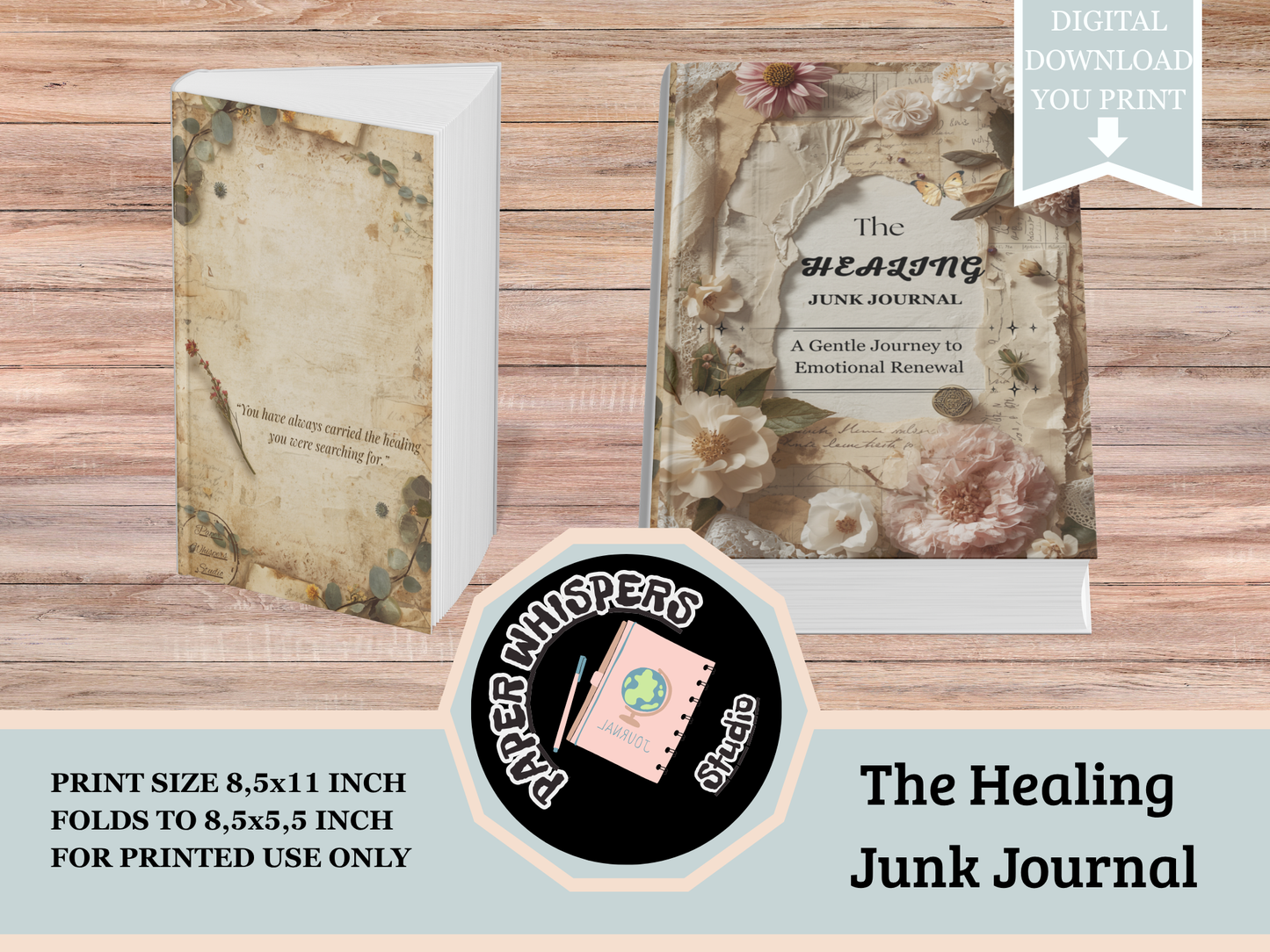 Whispers from Within :A Vintage Healing Junk Journal