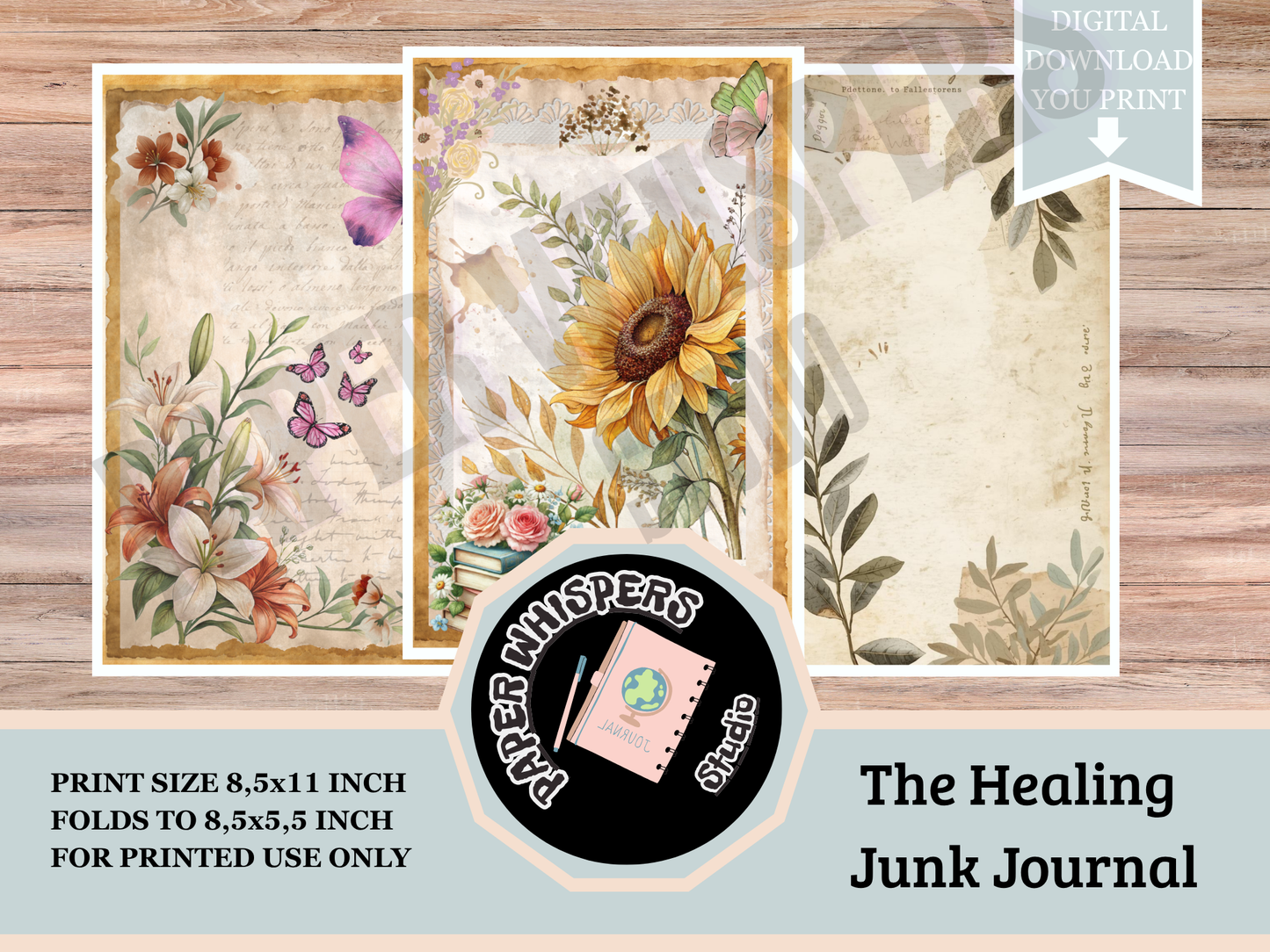 Whispers from Within :A Vintage Healing Junk Journal