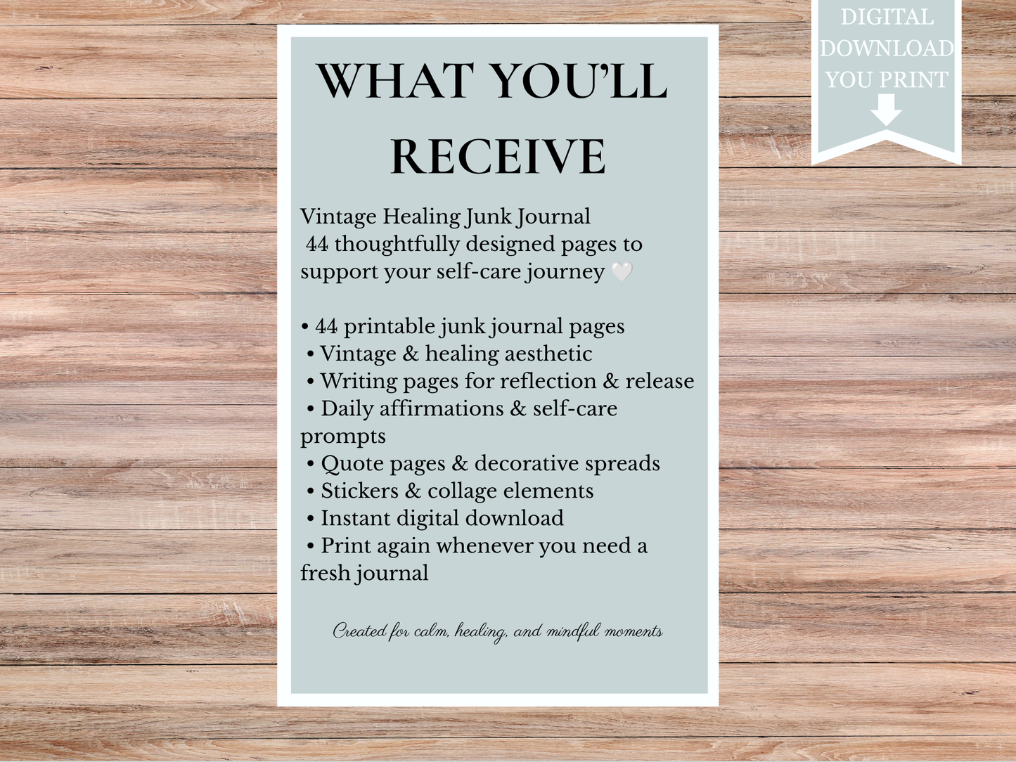Whispers from Within :A Vintage Healing Junk Journal