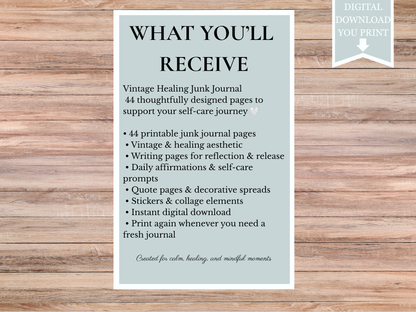 Whispers from Within :A Vintage Healing Junk Journal