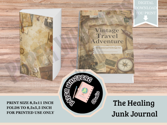 Whispers of Adventure :A Vintage Travel Junk Journal