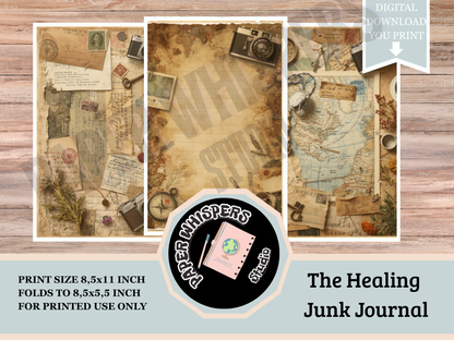 Whispers of Adventure :A Vintage Travel Junk Journal